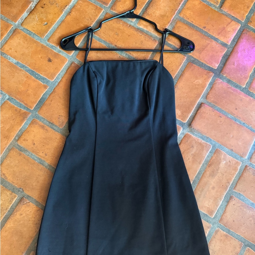 Elegant Black Spaghetti Strap Dress